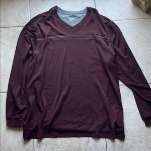 Van Heusen Maroon Long Sleeve Tee
